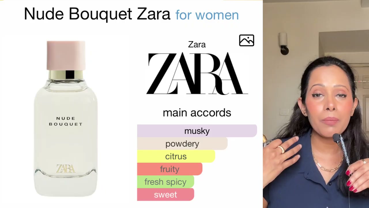 @shelleynayak reviewing Zara Nude Bouquet at 14:59 in a YouTube Shorts video