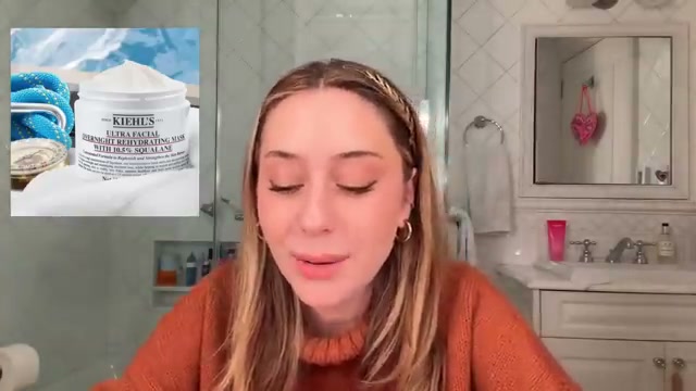@shereeneidriss reviewing Kiehl's Ultra Facial Overnight Hydrating Face Mask with 10.5% Squalane at 06:42 in a YouTube Shorts video