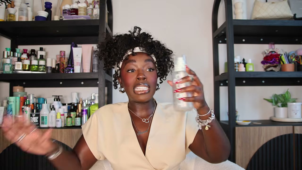 @simonenicole reviewing Beekman 1802 Milk Shake Hyaluronic Acid & Squalane Facial Toner Mist at 21:45 in a YouTube Shorts video