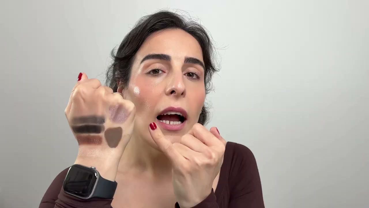 @simplybeautybyfatemeh-x8i reviewing Rabanne Colorshot Metallic Liquid Eyeshadow at 14:03 in a YouTube Shorts video