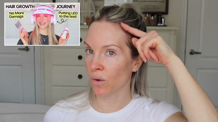 @sincerelymissash reviewing CurrentBody LED Hair Growth Helmet at 03:56 in a YouTube Shorts video