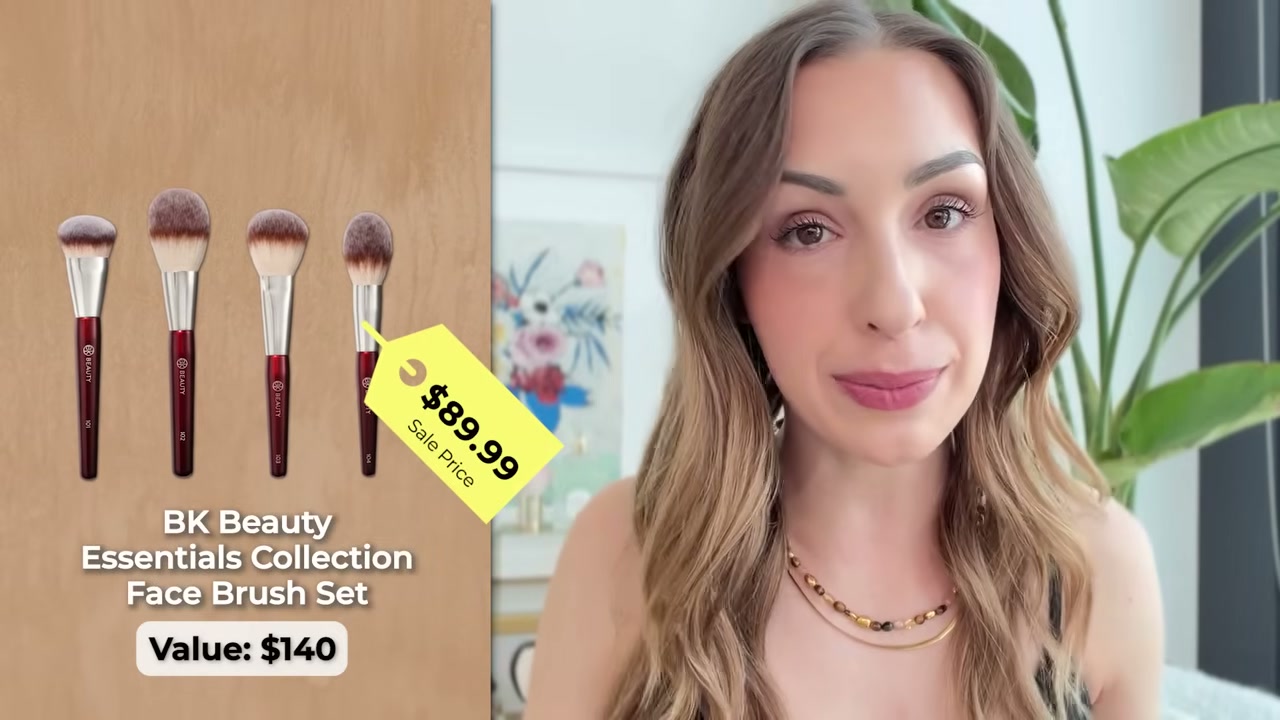 @sofiaseesbeauty reviewing BK Beauty Essentials Collection Face Brush Set at 26:55 in a YouTube Shorts video