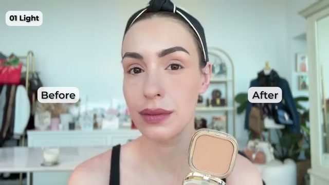 @sofiaseesbeauty reviewing Dolce&Gabbana Face & Eyes Match Lasting Bronzer & Eyeshadow Powder at 09:46 in a YouTube Shorts video