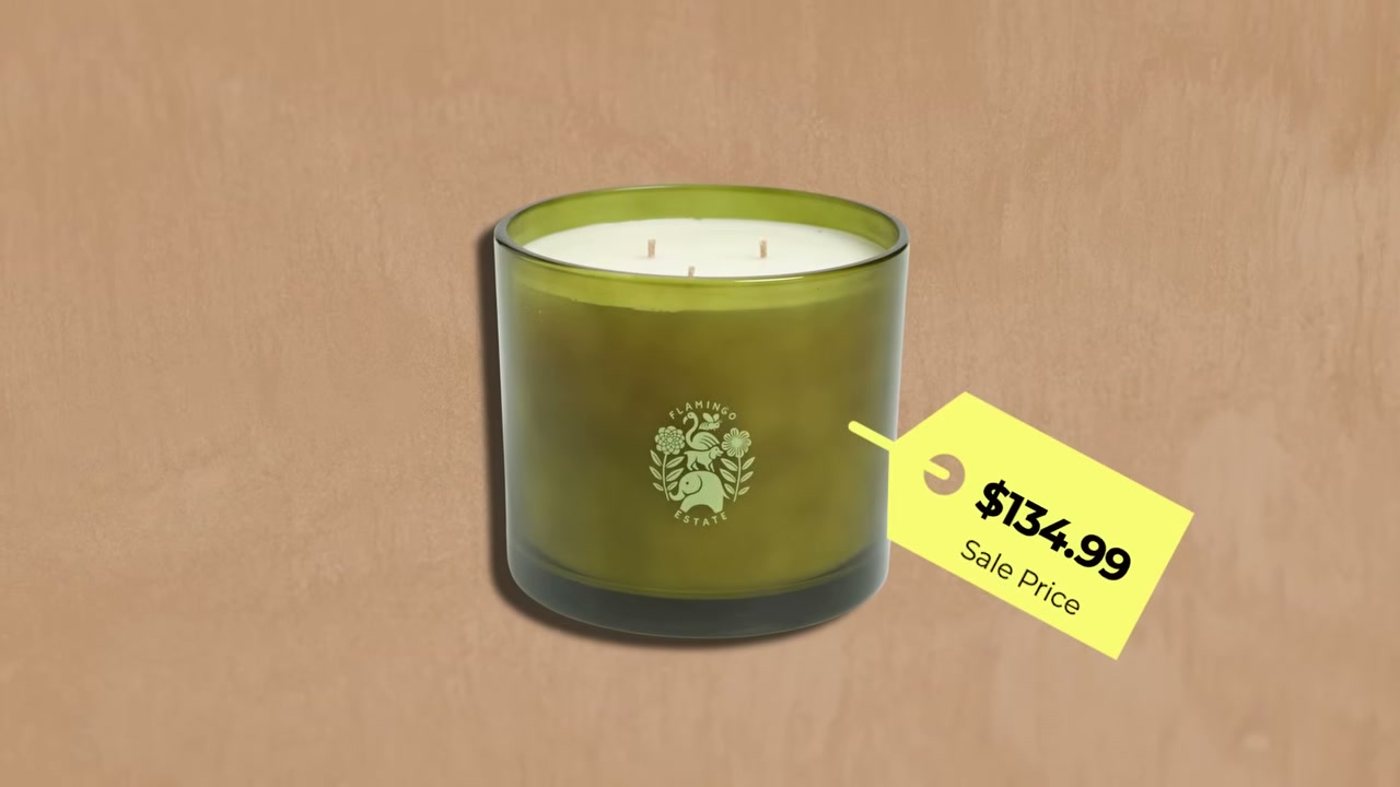 @sofiaseesbeauty reviewing Flamingo Estate Heirloom Tomato Candle at 34:15 in a YouTube Shorts video