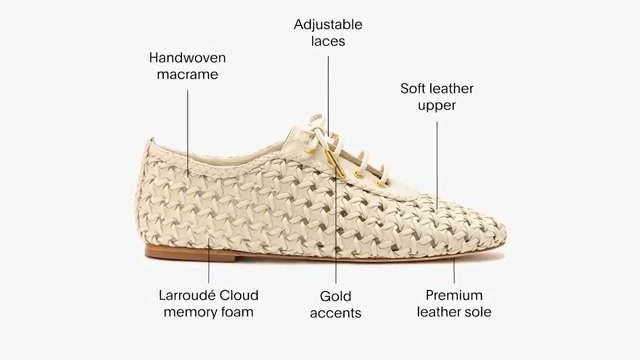 @sofiaseesbeauty reviewing Larroudé Macrame Sneakers at 40:01 in a YouTube Shorts video
