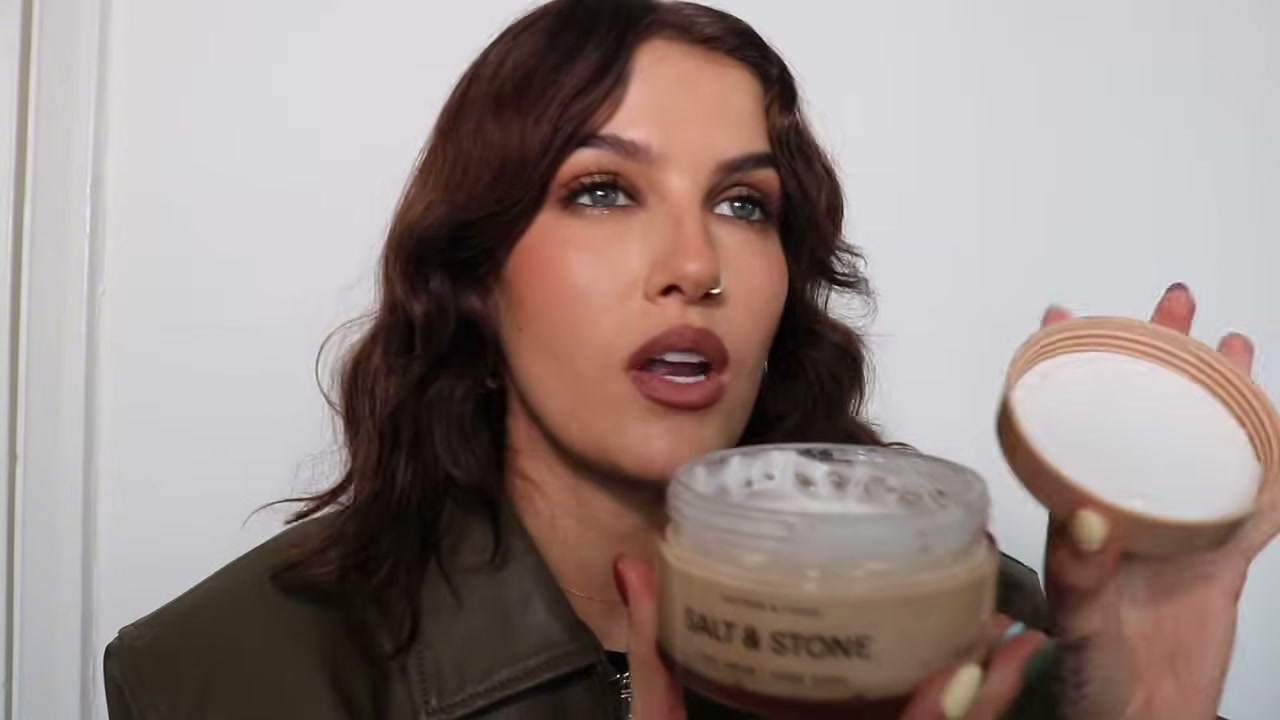 @sophiefloyd reviewing Salt & Stone Saffron and Cedar Body Butter at 06:57 in a YouTube Shorts video