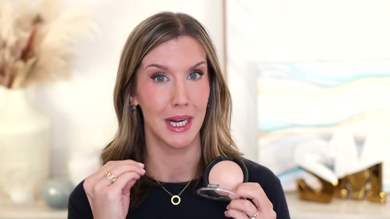 @stephaniemarie reviewing Essence Pure Nude Baked Highlighter at 18:47 in a YouTube Shorts video