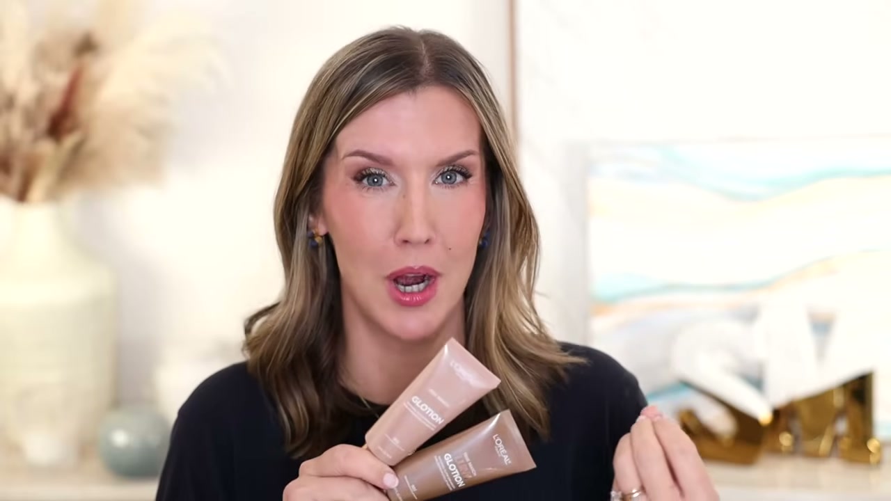@stephaniemarie reviewing L'Oreal Paris True Match Lumi Glotion at 19:30 in a YouTube Shorts video