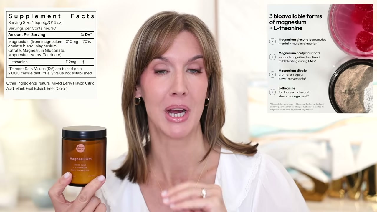 @stephaniemarie reviewing Moon Juice Magnesiom at 24:08 in a YouTube Shorts video
