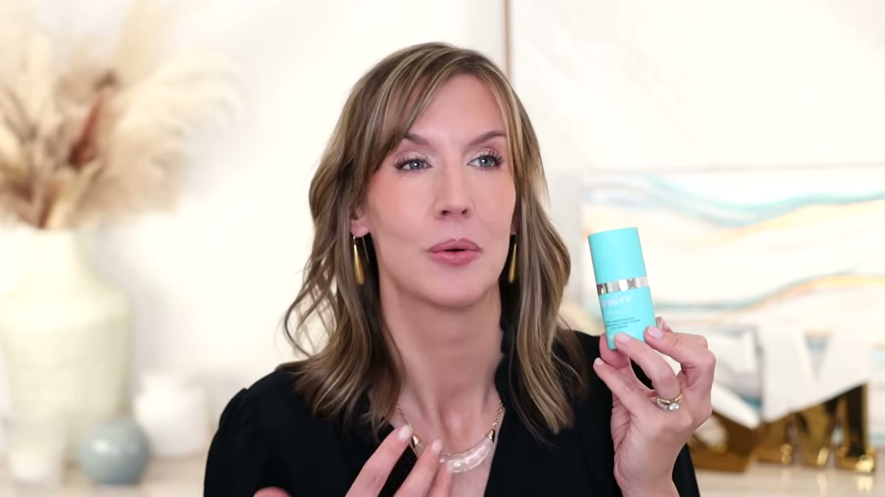 @stephaniemarie reviewing Neocutis Lumiere Firm Riche Extra Moisture Eye Cream at 12:23 in a YouTube Shorts video