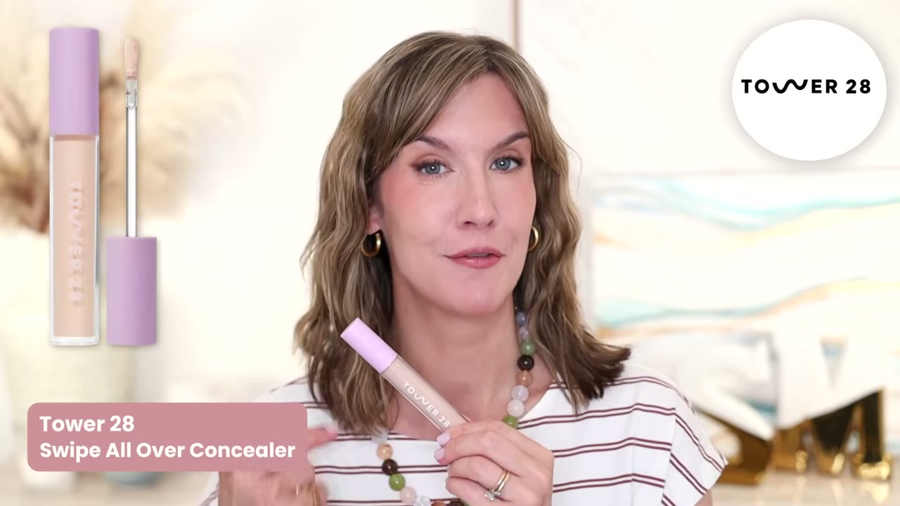 @stephaniemarie reviewing Tower 28 Beauty Swipe All Over Concealer at 12:01 in a YouTube Shorts video