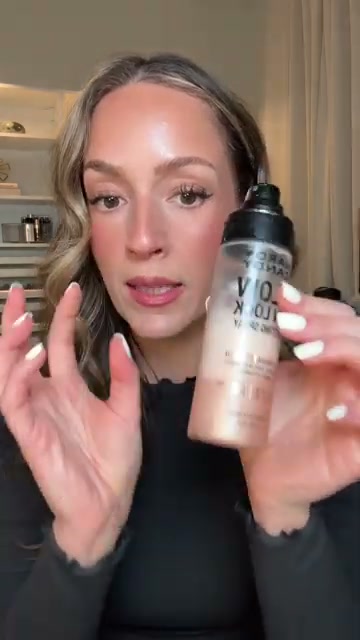 @stephheim_ reviewing Hard Candy Glow on Lock Setting Spray at 01:52 in a YouTube Shorts video