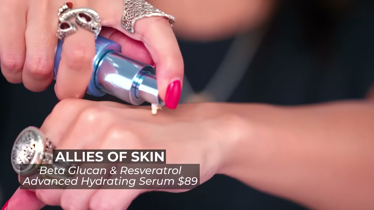 @tati reviewing Allies of Skin Beta Glucan & Resveratrol Advanced Hydrating Serum at 07:29 in a YouTube Shorts video