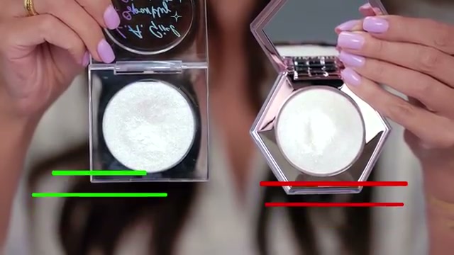 @tati reviewing L.A. Girl Sparkly Stardust Highlighter at 05:43 in a YouTube Shorts video