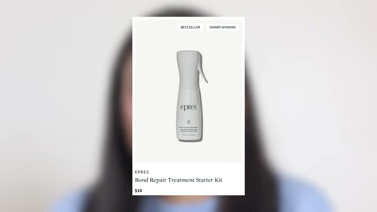@thecleanbeautycode reviewing Epres Bond Repair at 10:27 in a YouTube Shorts video