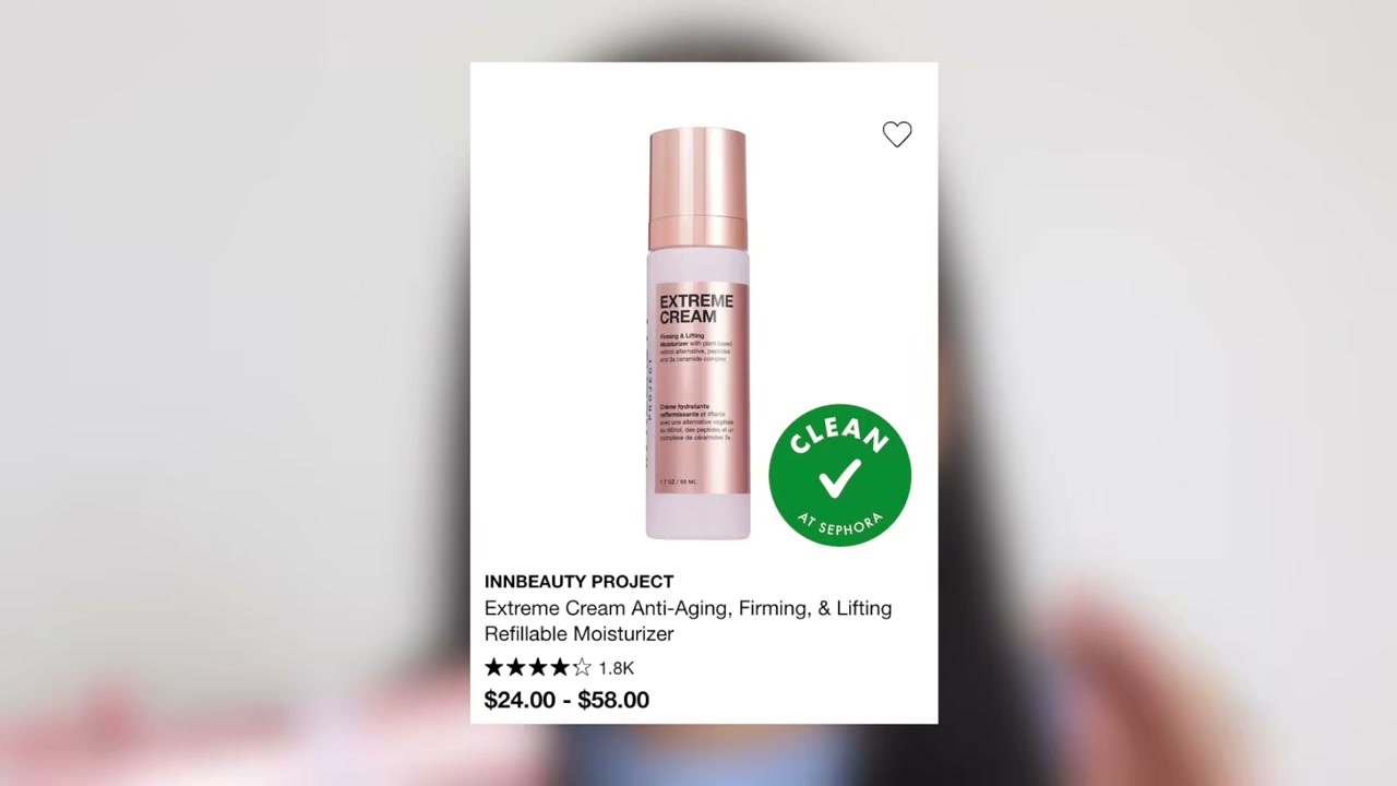 @thecleanbeautycode reviewing INNBEAUTY PROJECT Extreme Cream at 02:52 in a YouTube Shorts video