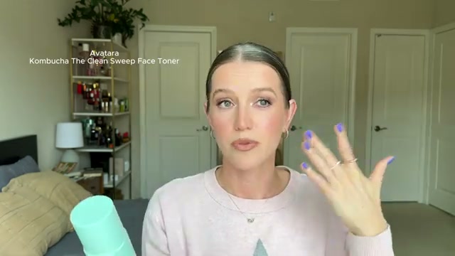 @theelenakoira reviewing Avatara Clean Sweep Balancing Oil Control Toner at 03:28 in a YouTube Shorts video