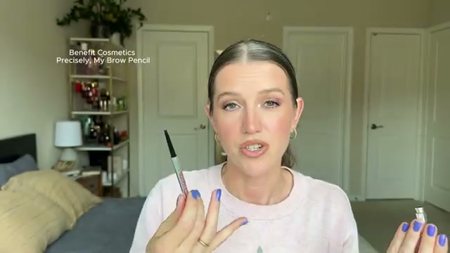 @theelenakoira reviewing Benefit Cosmetics Precisely, My Brow Pencil at 15:01 in a YouTube Shorts video