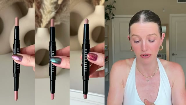 @theelenakoira reviewing Bobbi Brown Dual-Ended Long-Wear Cream Shadow Stick at 18:46 in a YouTube Shorts video