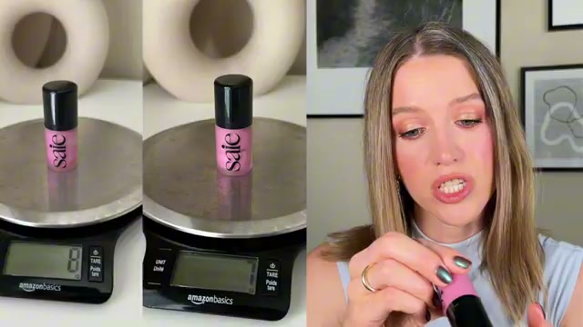 @theelenakoira reviewing Saie Dew Blush at 09:24 in a YouTube Shorts video