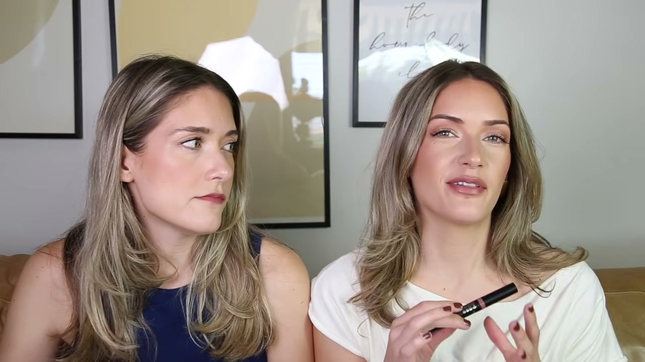 @thegarsowtwins reviewing Essence Slim Stick Lipstick at 04:23 in a YouTube Shorts video