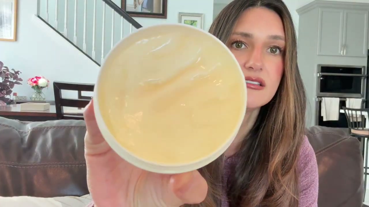 @tristin_jade reviewing Dove Intensive Repair Serum Mask at 01:43 in a YouTube Shorts video