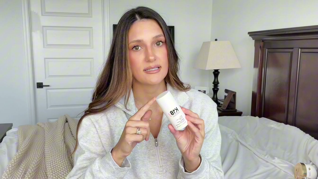 @tristin_jade reviewing K18 Molecular Repair Hair Mask at 05:00 in a YouTube Shorts video