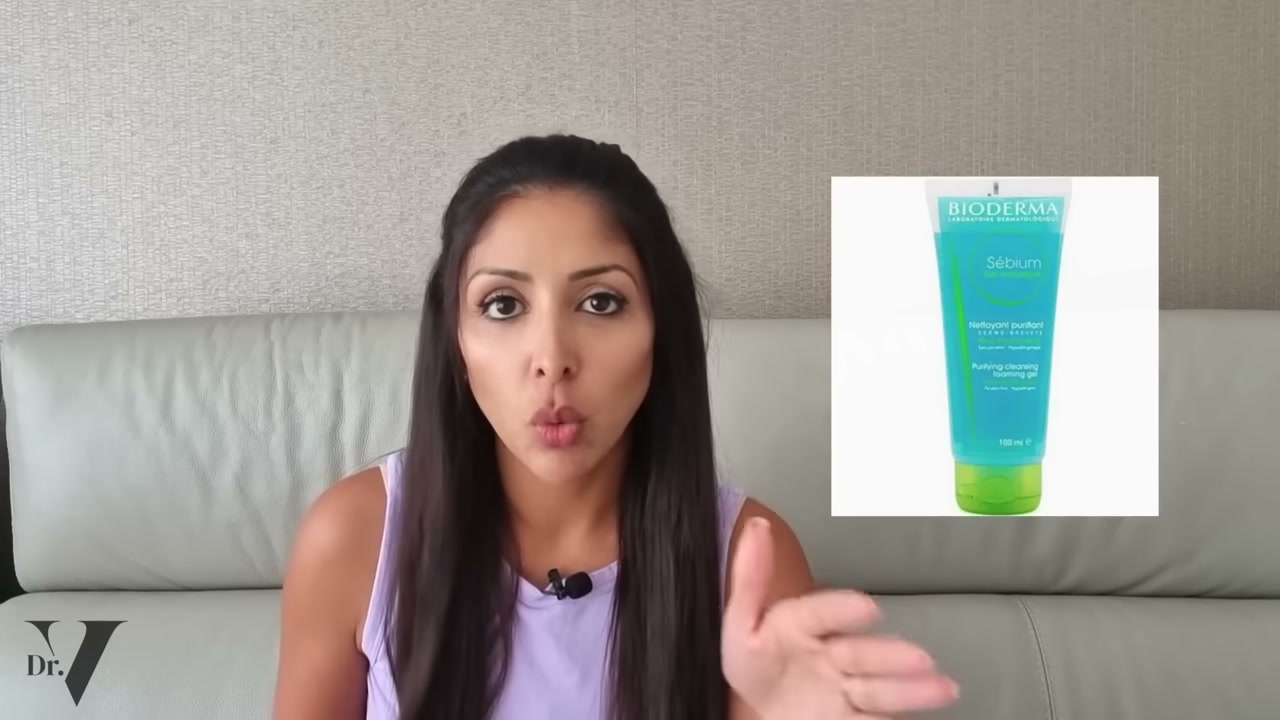 @vanitarattan reviewing Bioderma Sebium Gel Cleanser at 08:50 in a YouTube Shorts video