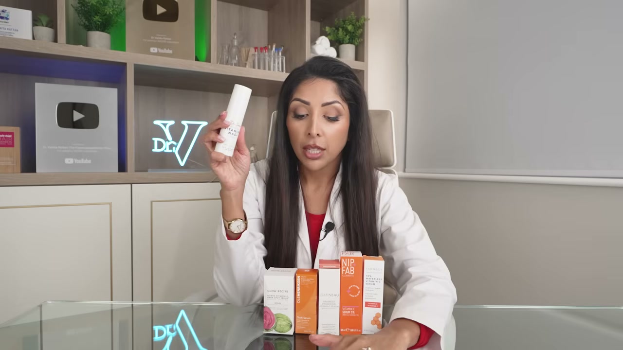 @vanitarattan reviewing Dr Sam's Flawless Vitamin C at 26:06 in a YouTube Shorts video