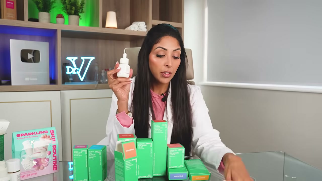 @vanitarattan reviewing Dr. Vanita Rattan Antioxidant Power Serum at 28:12 in a YouTube Shorts video
