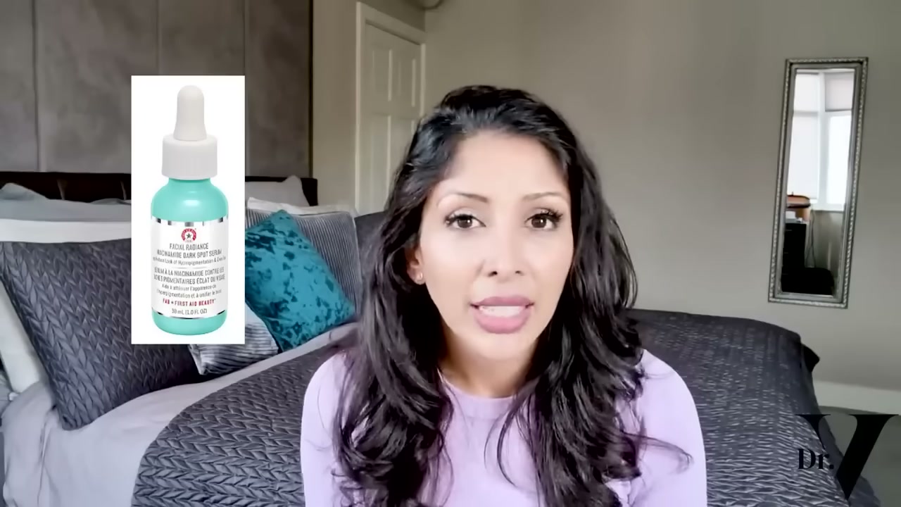 @vanitarattan reviewing First Aid Beauty Niacinamide Dark Spot Serum at 12:18 in a YouTube Shorts video