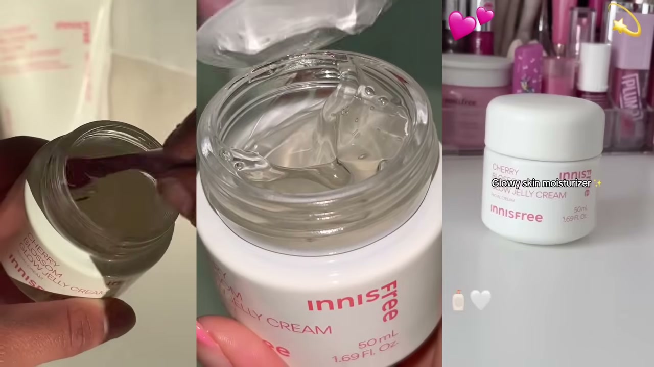 @vanitarattan reviewing innisfree Cherry Blossom Glow Jelly Cream at 22:51 in a YouTube Shorts video