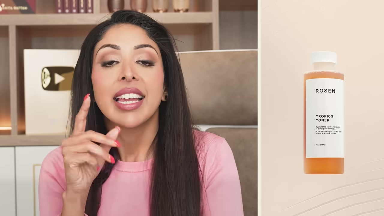 @vanitarattan reviewing Rosen Tropics Toner at 15:14 in a YouTube Shorts video
