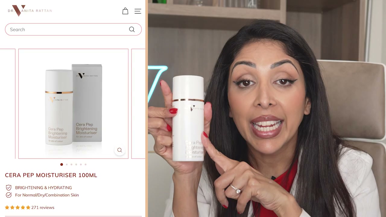 @vanitarattan reviewing Skincare by Dr V Crapep Brightening Moisturizer at 04:43 in a YouTube Shorts video