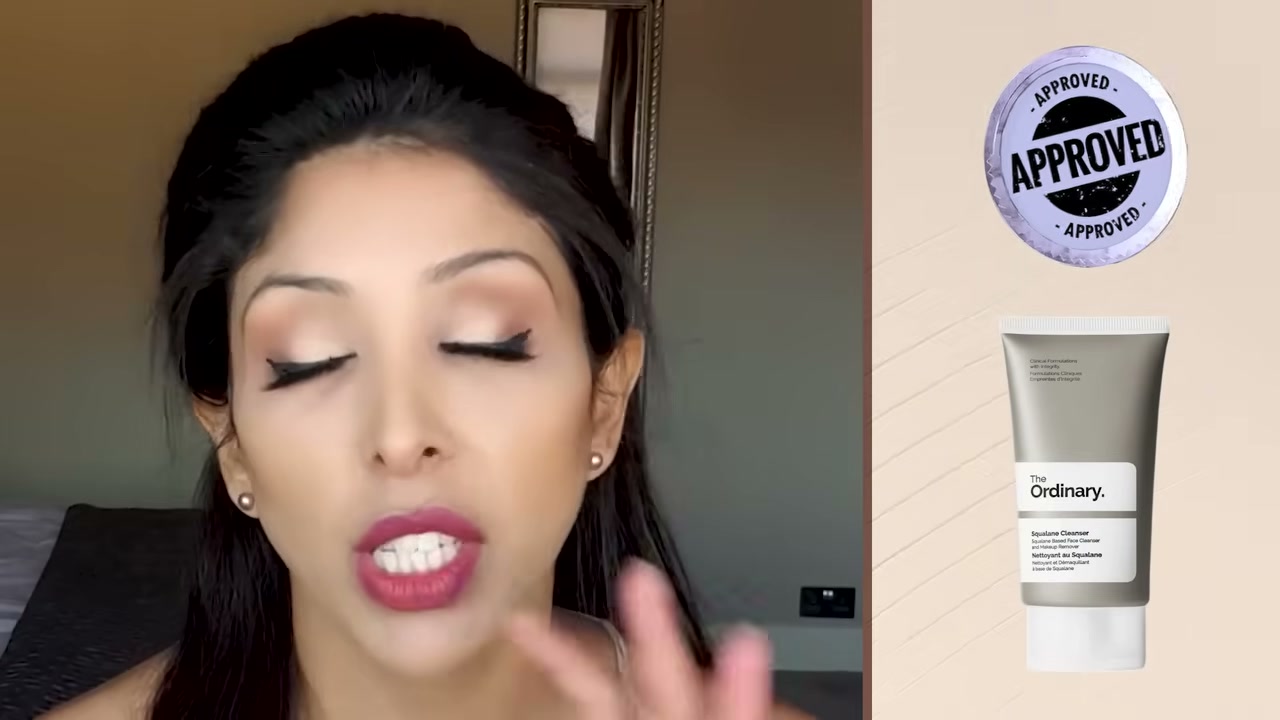 @vanitarattan reviewing The Ordinary Squalane Cleanser at 17:10 in a YouTube Shorts video