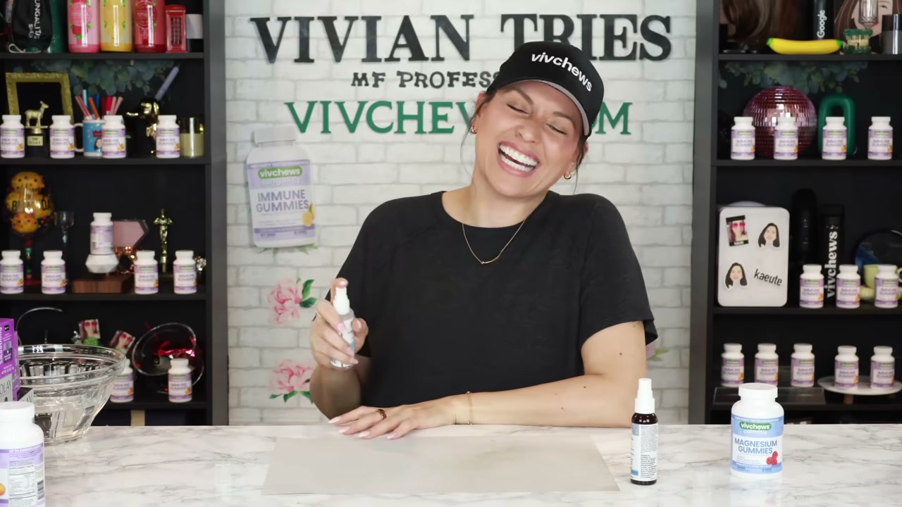@vivian_tries reviewing Gurunanda Magnesium Oil Spray at 09:57 in a YouTube Shorts video