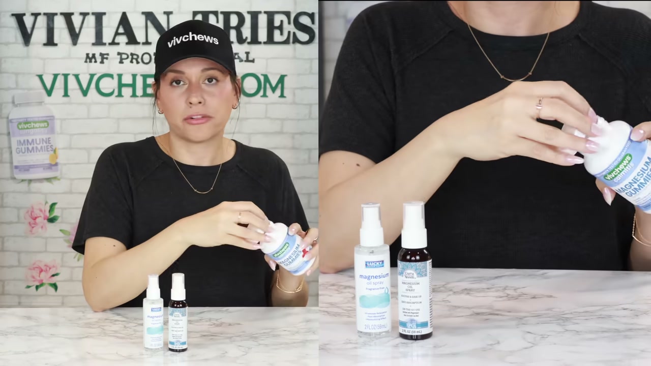 @vivian_tries reviewing Vivchews Magnesium Gummies at 08:58 in a YouTube Shorts video