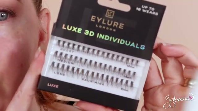 @zabrena reviewing Eylure Luxe 3D Individual Lashes at 04:45 in a YouTube Shorts video